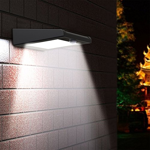 30 LED Solarleuchten für Außen, Soft Digits Wasserfest Solar Wandleuchte mit Bewegungssensor Kabellos Bewegungsmelder Solarlampe für Garten Patio Weg - 