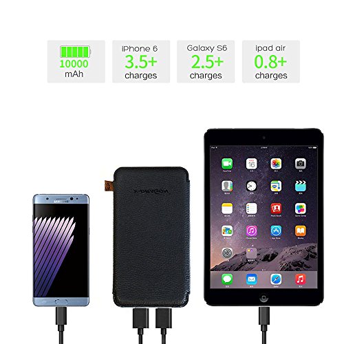Solar Powerbank X-DRAGON 10000mAh Fatbare Solar Panel Ladegerät Dual USB Solar Batterie für iPhone, Samsung Galaxy ipad usw.(Orange) - 