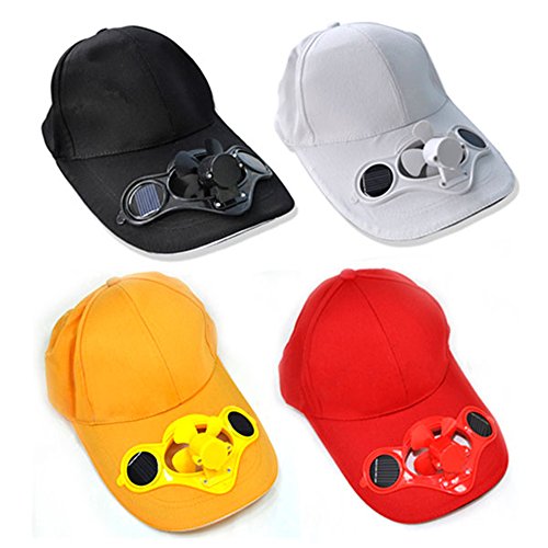 HanLuckyStars® Solarventilator Hut Kappe für Golf und Solar-Baseball-Cap mit dem kühlen Mini-Ventilator Outdoorsport Sonnenhut Unisex - 